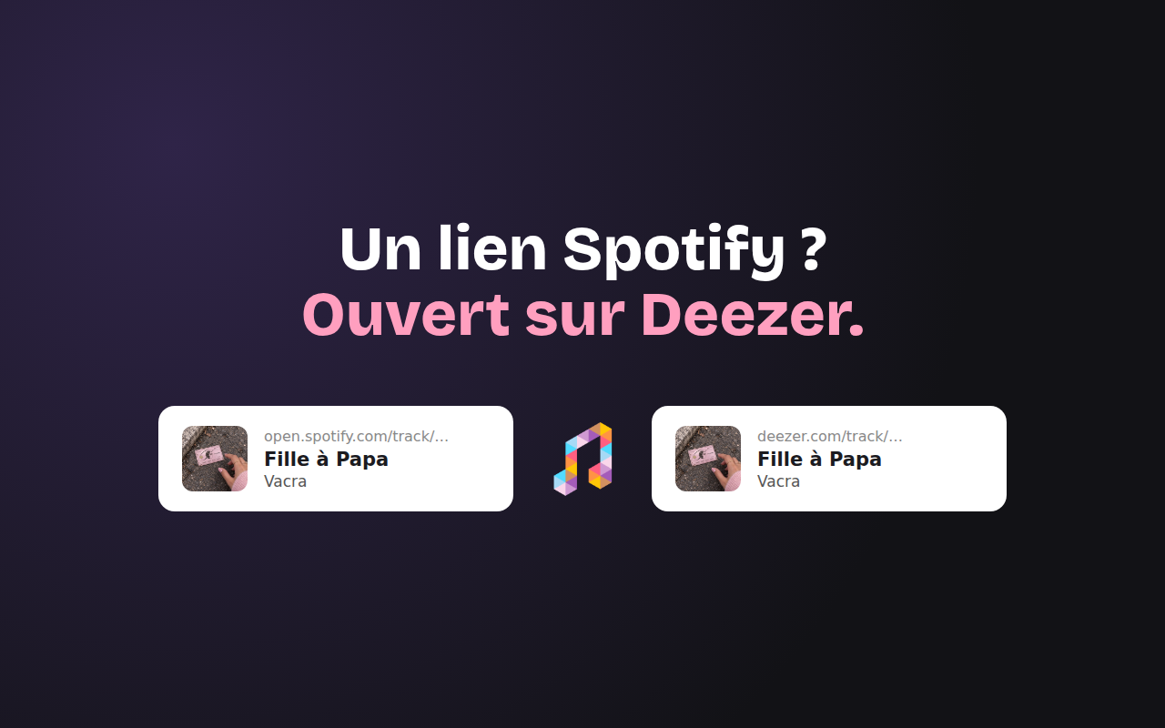 Un lien Spotify ? Ouvert sur Deezer.